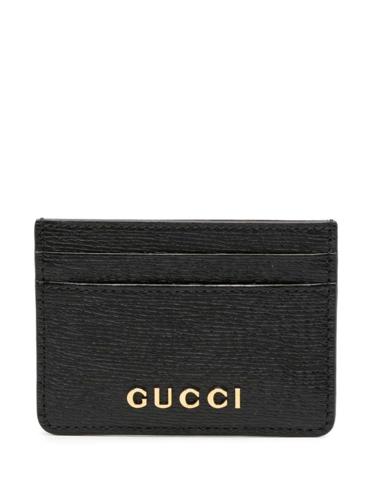Black Logo Lettering Card Holder