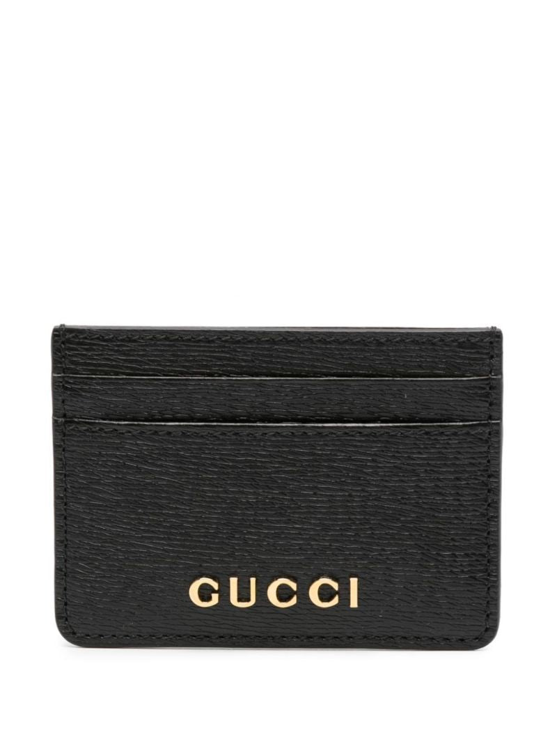Black Logo Lettering Card Holder