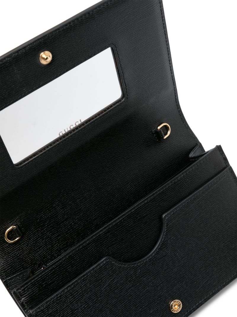 Black Logo-print Leather Shoulder Bag