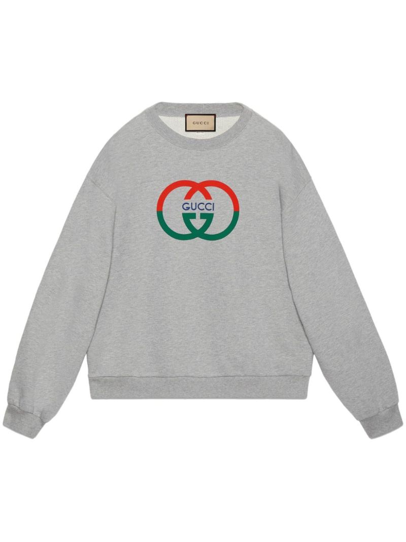 Grey Interlocking G Cotton Sweatshirt