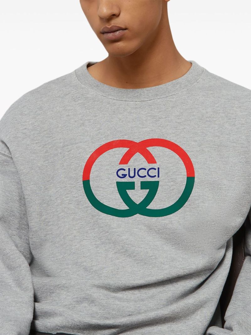 Grey Interlocking G Cotton Sweatshirt