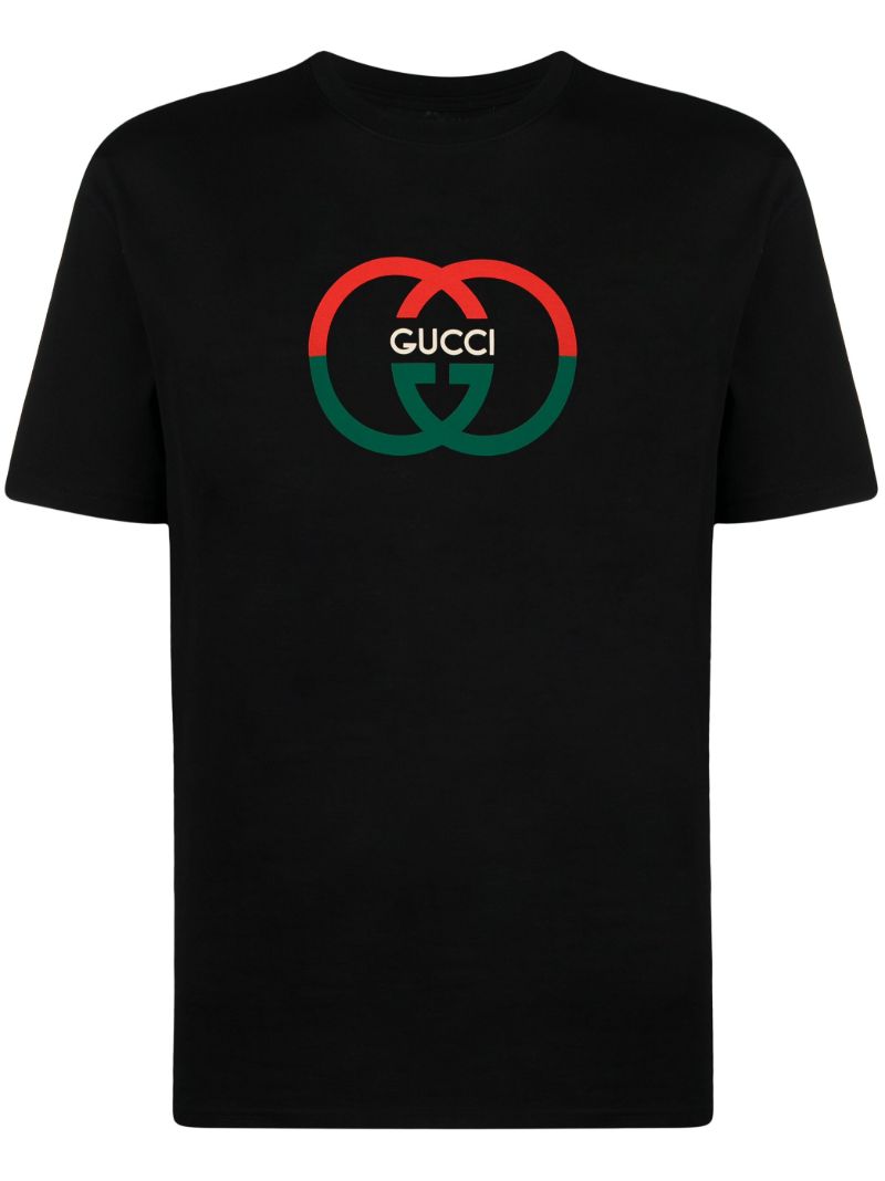Black Logo-print Cotton T-shirt