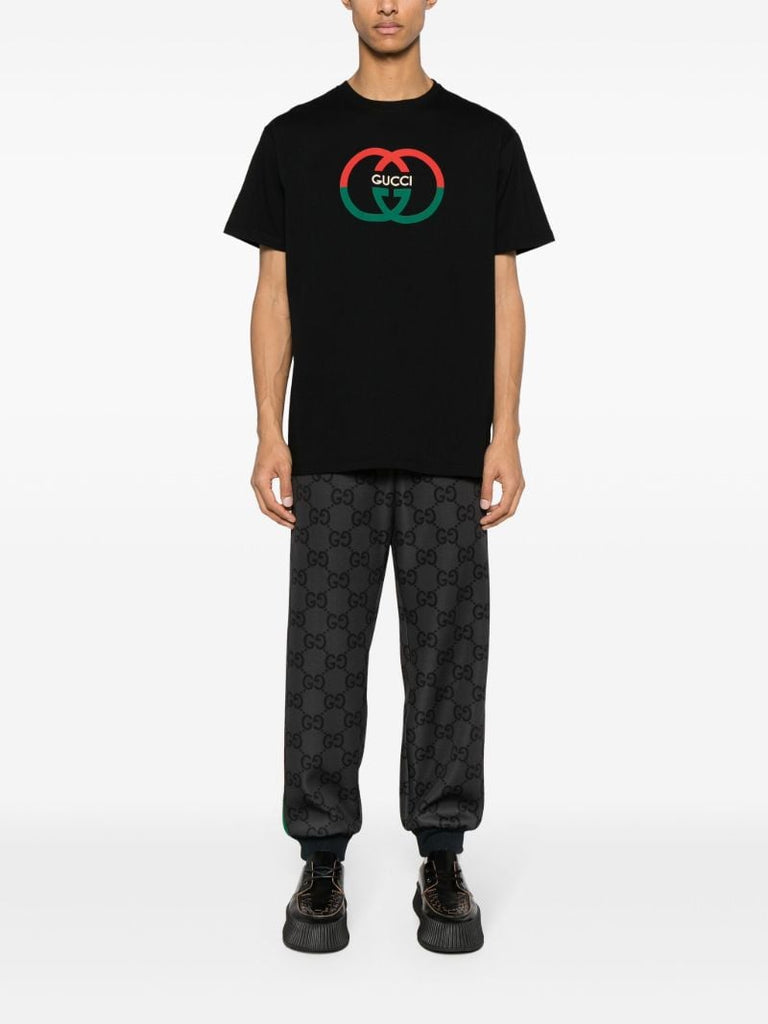 Black Logo-print Cotton T-shirt