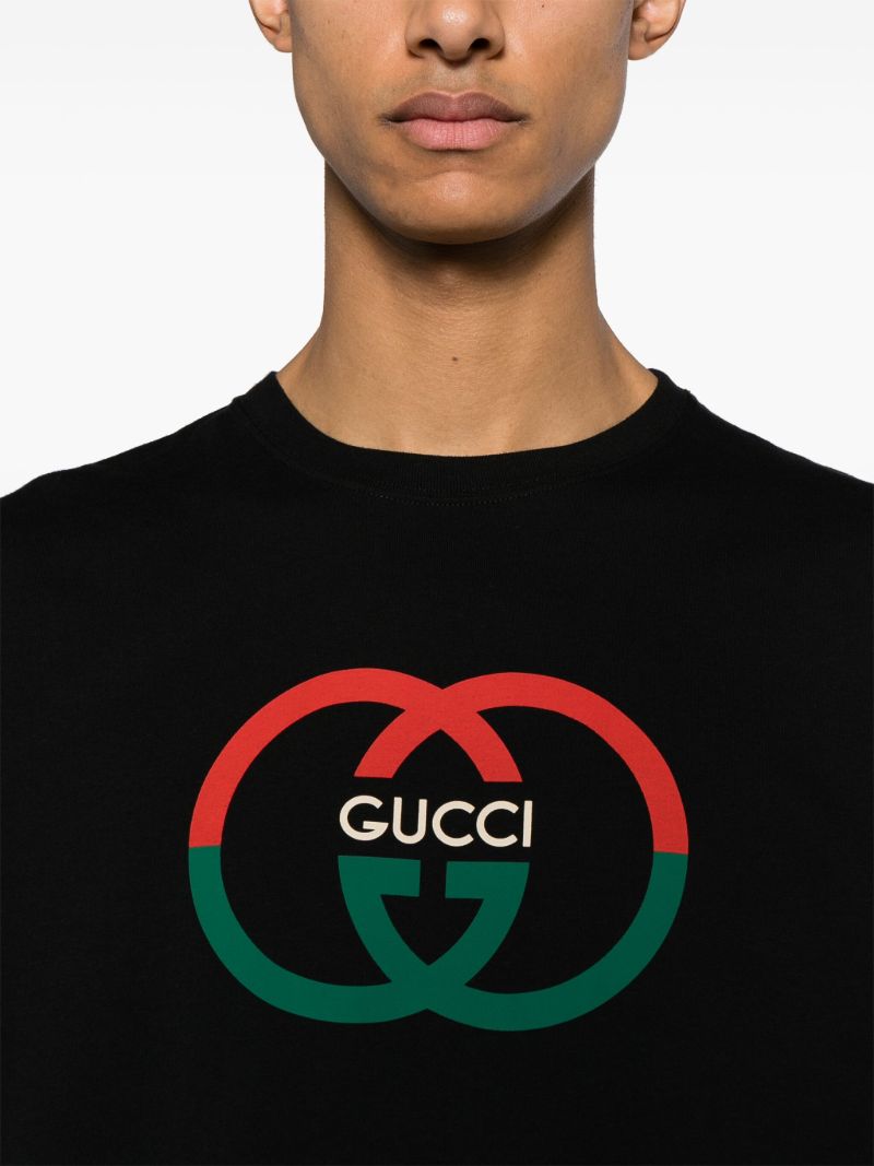 Black Logo-print Cotton T-shirt