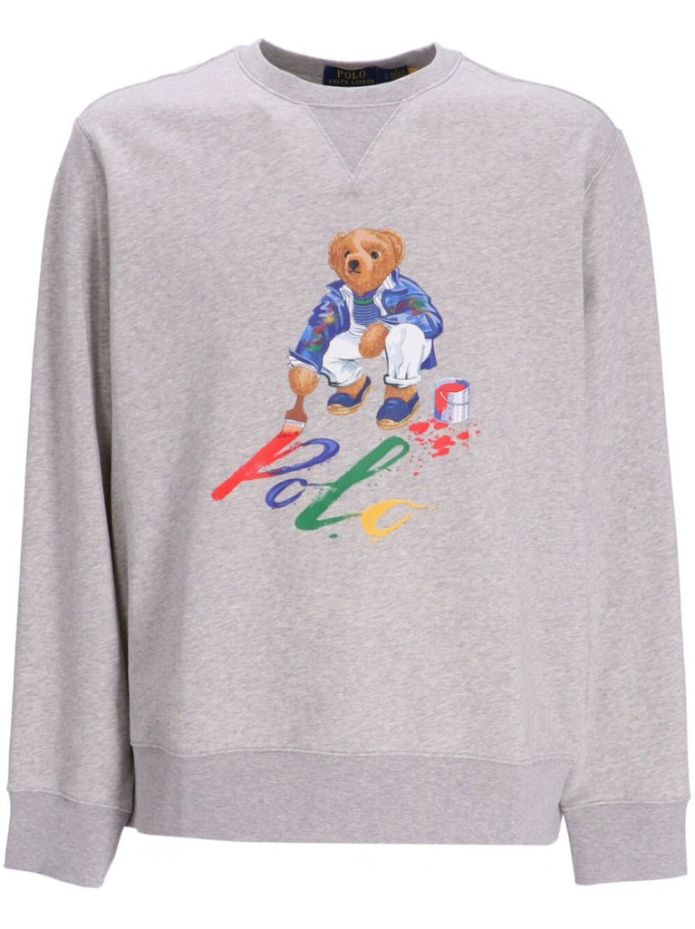 Grey Polo Bear Cotton Sweatshirt