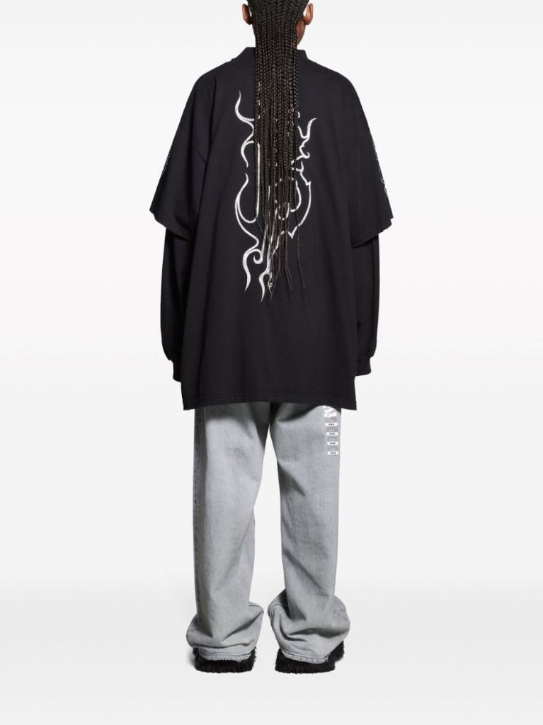 Black Darkwave Cotton T-shirt
