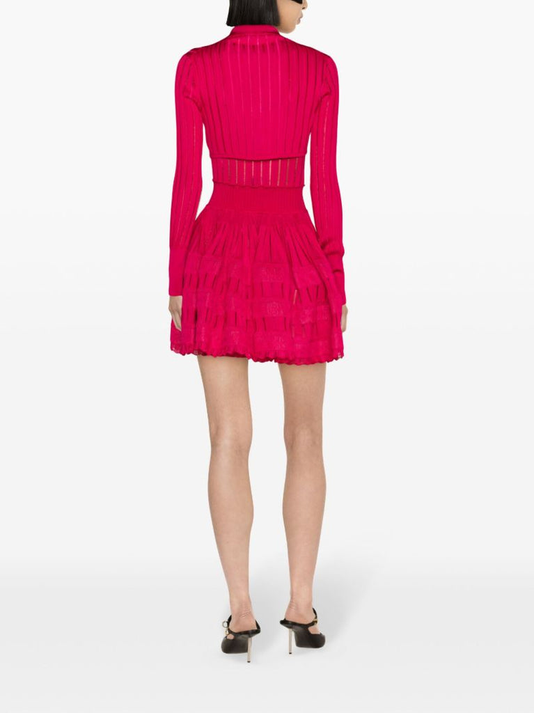 Pink Knit Mini Dress