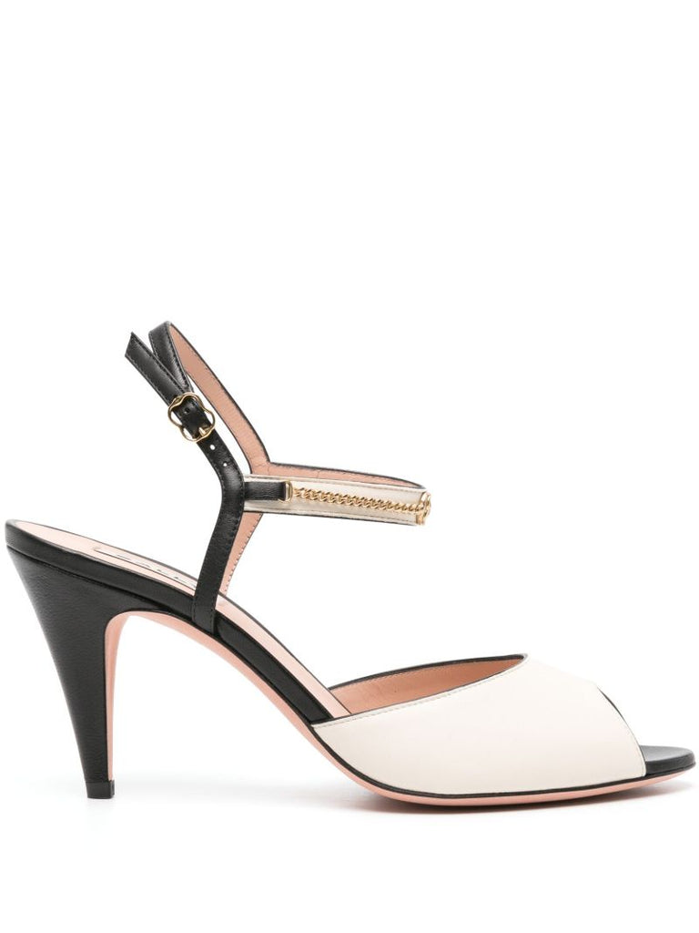 Black Georgine 85mm Leather Sandals