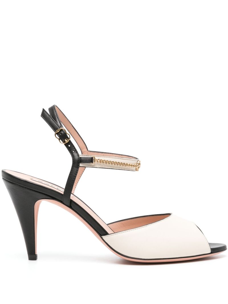 Black Georgine 85mm Leather Sandals