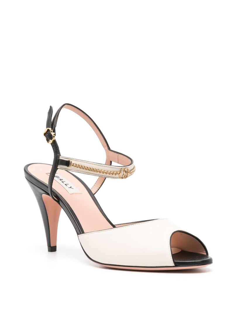 Black Georgine 85mm Leather Sandals