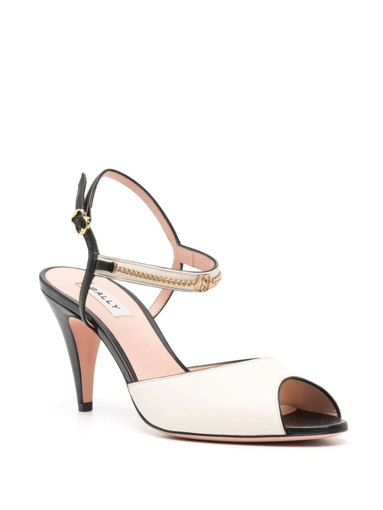 Black Georgine 85mm Leather Sandals