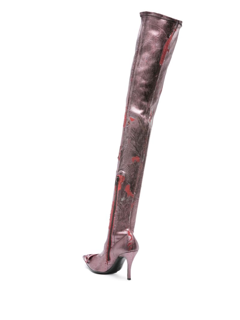 Red D-venus 80mm Thigh High Boots