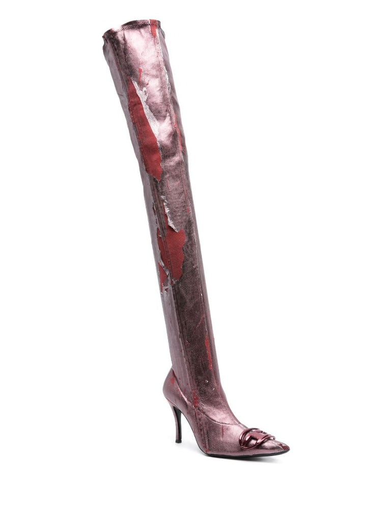 Red D-venus 80mm Thigh High Boots