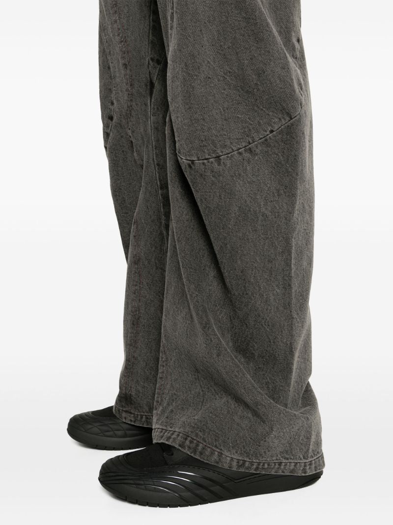 Grey David Engineered Flared Jeans