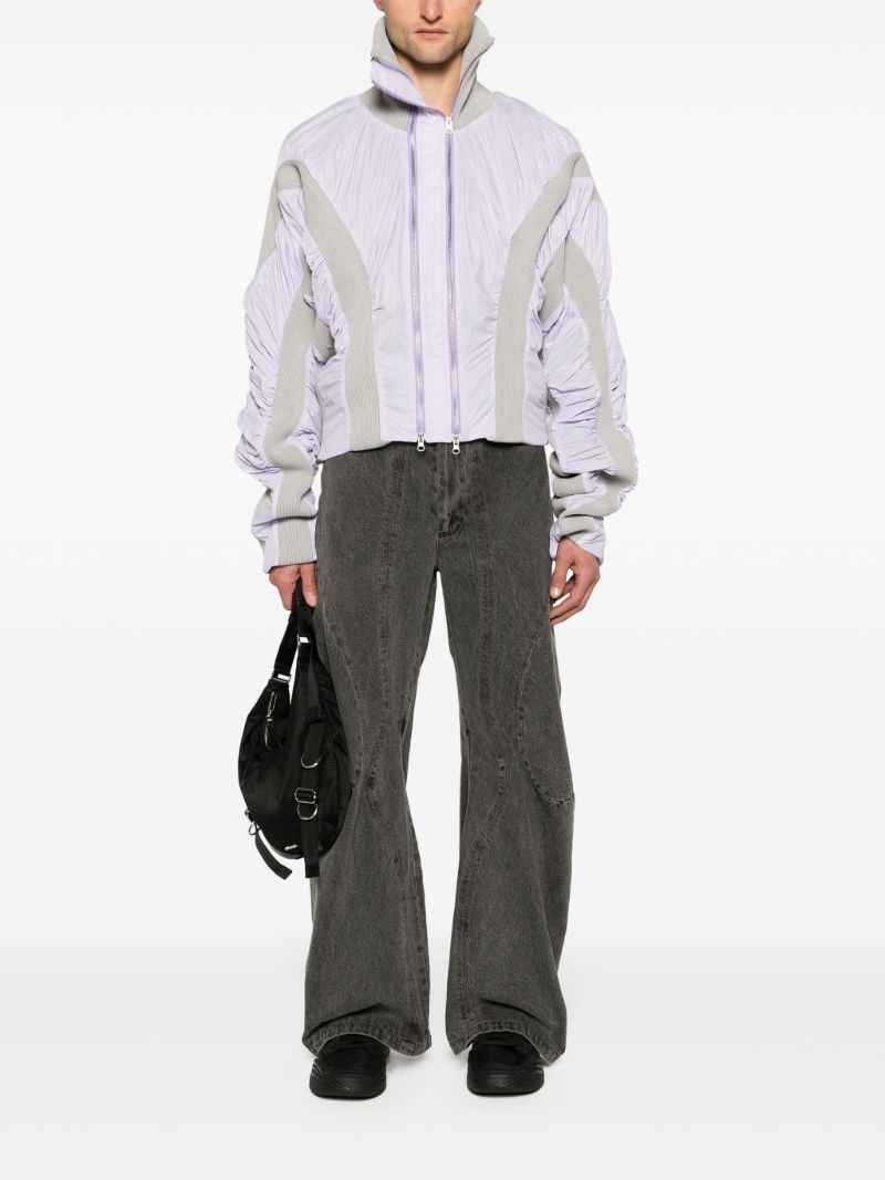 Grey David Engineered Flared Jeans