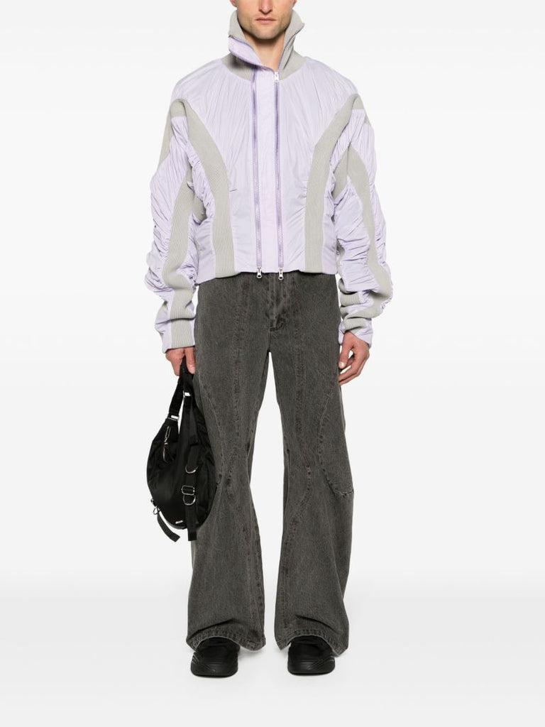 Grey David Engineered Flared Jeans