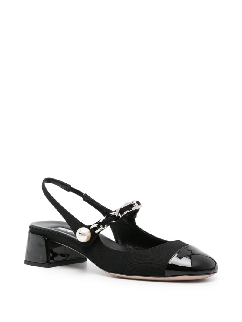 Black Pearl-embellished 35 Leather Pumps