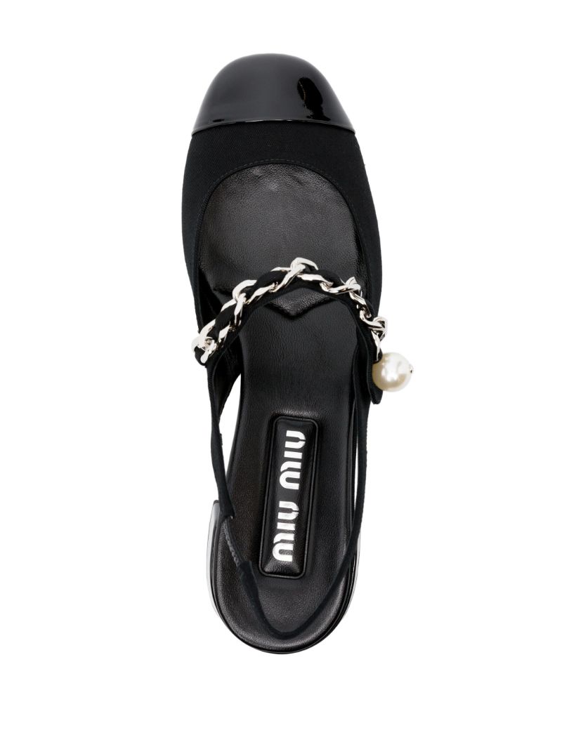 Black Pearl-embellished 35 Leather Pumps