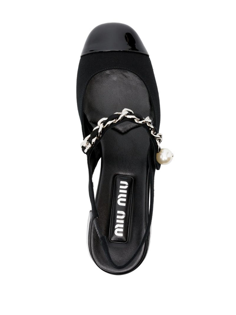 Black Pearl-embellished 35 Leather Pumps