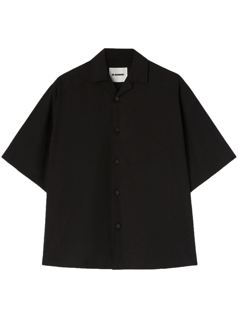 Black Cotton Poplin Shirt