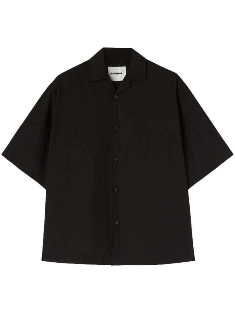Black Cotton Poplin Shirt