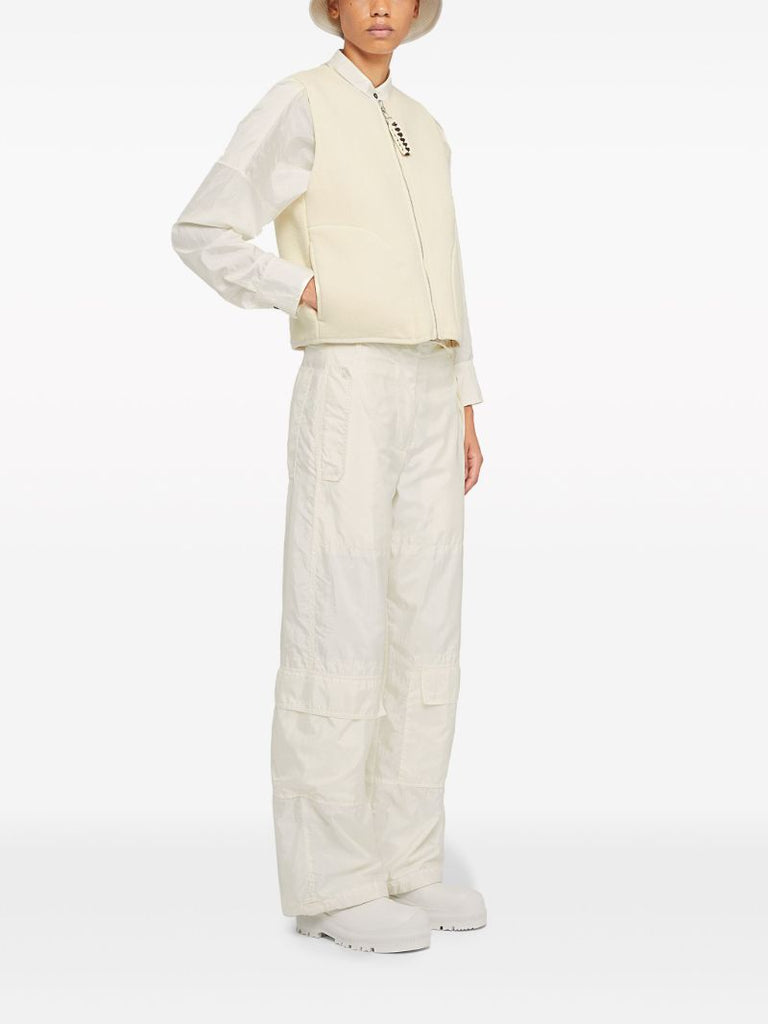 White Reversilble Cotton Gilet