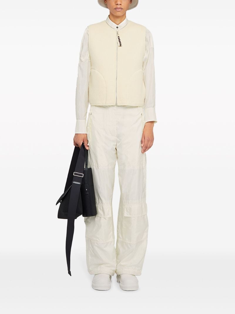 White Reversilble Cotton Gilet