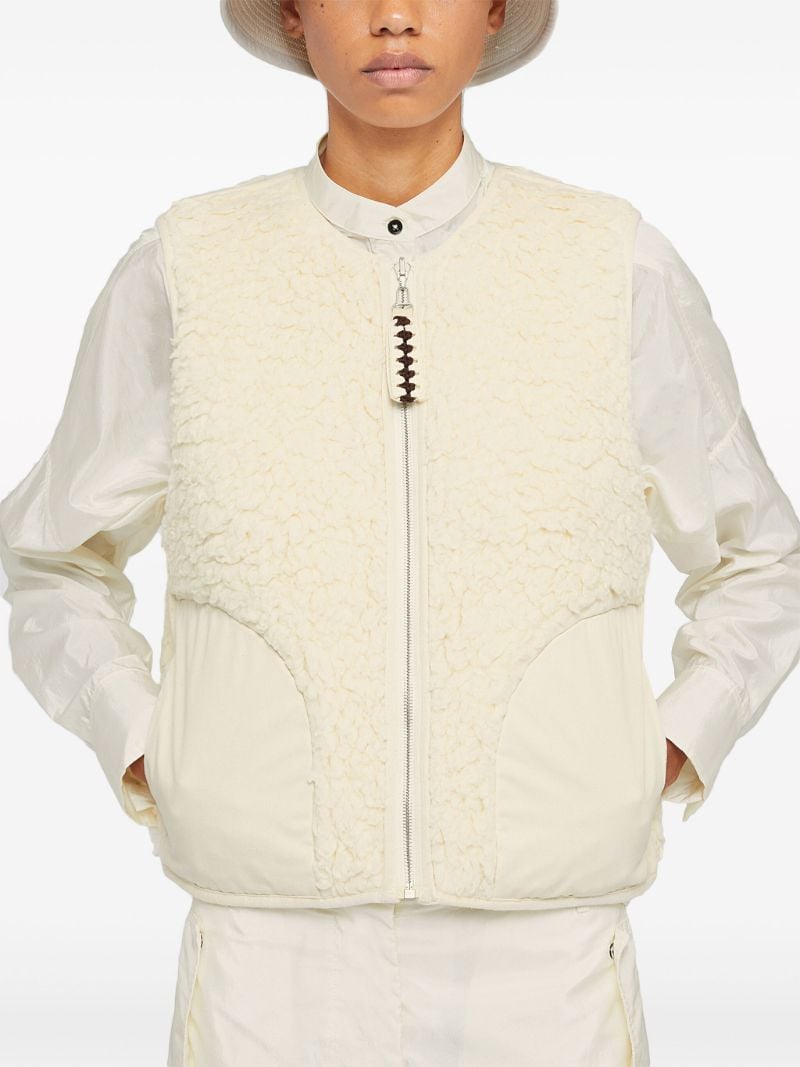 White Reversilble Cotton Gilet
