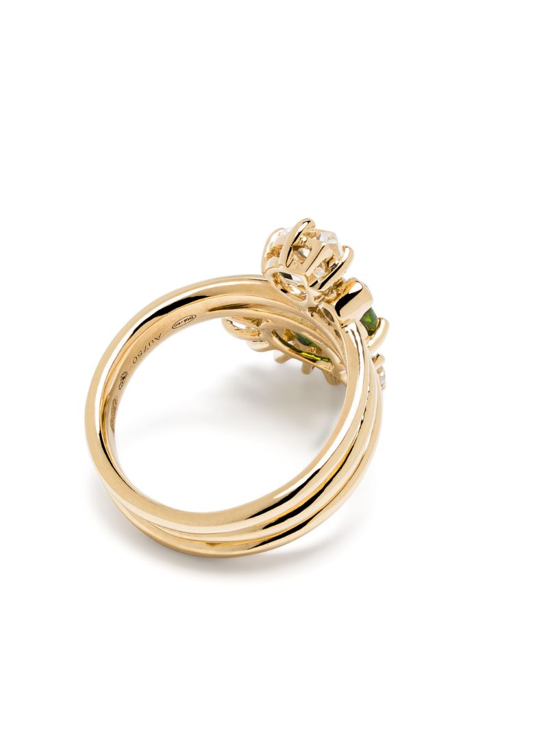 18k Yellow Gold Sun No. 4 Tourmaline and Diamond Ring