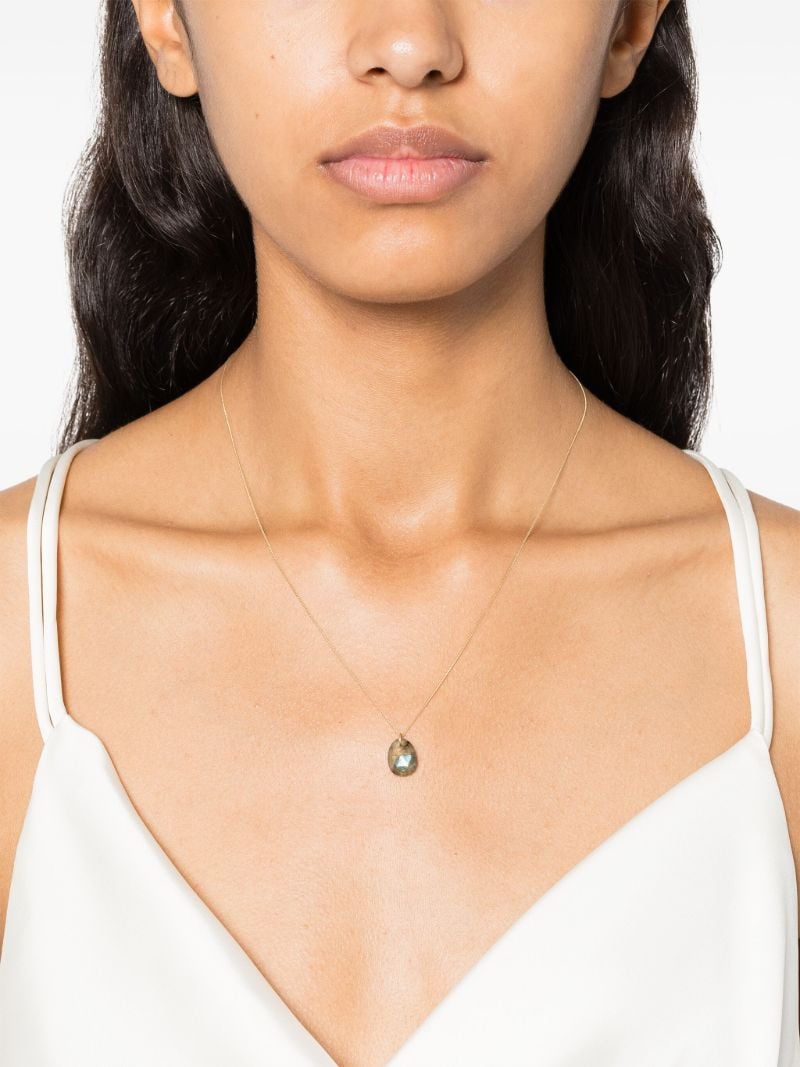 9k Yellow Gold Orso Labradorite Necklace