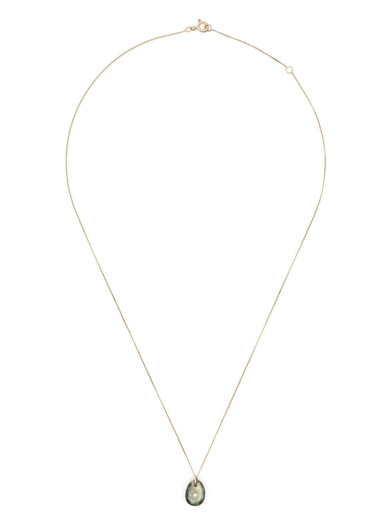 9k Yellow Gold Orso Labradorite Necklace