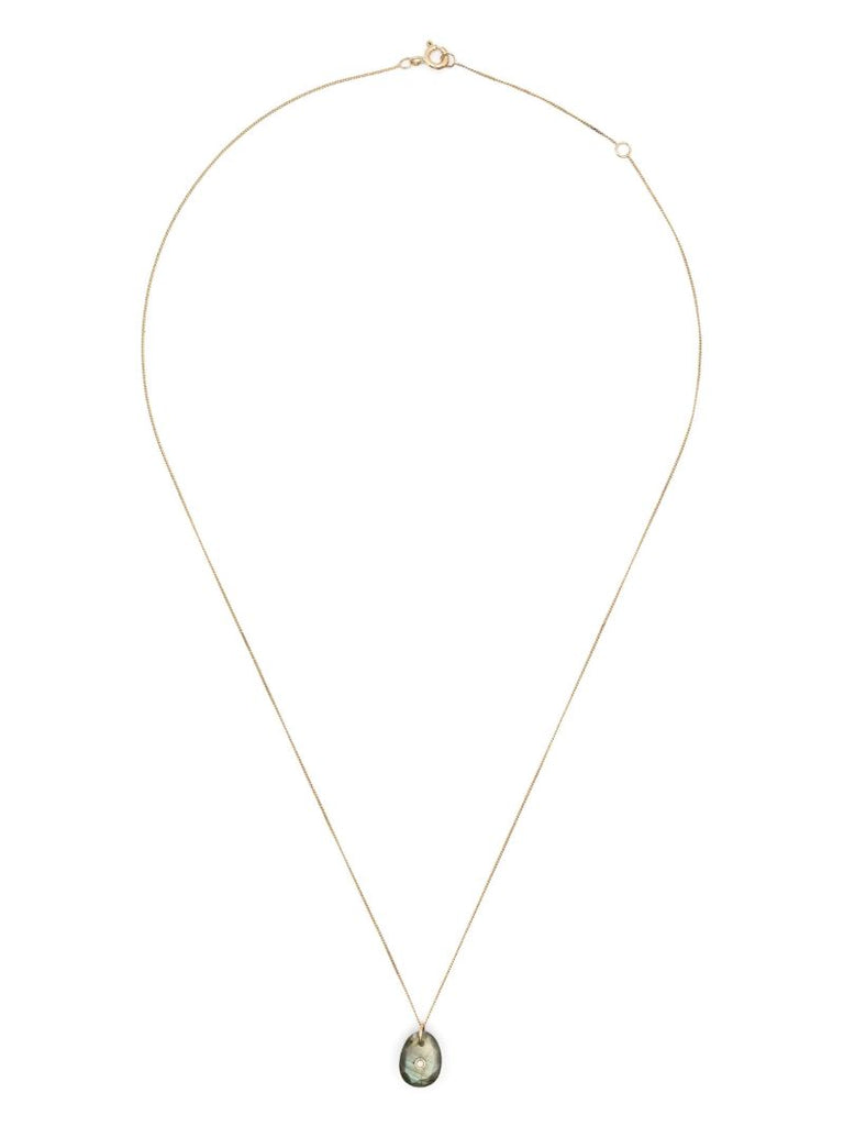 9k Yellow Gold Orso Labradorite Necklace