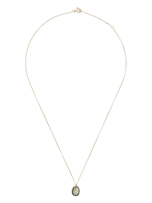 9k Yellow Gold Orso Labradorite Necklace