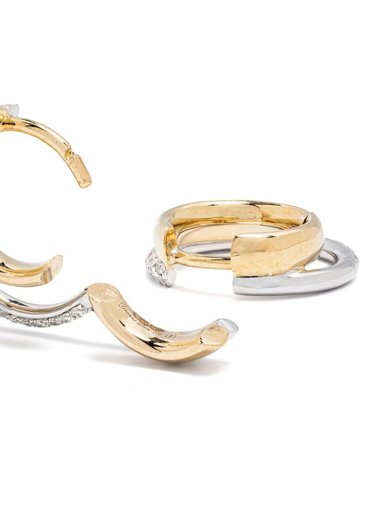 9k Gold Paire De Mini CrÃ_x0083_Â©oles Earrings