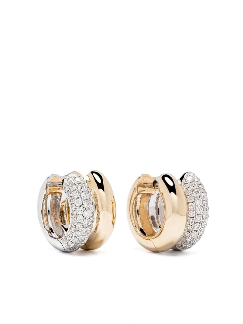 9k Gold Paire De CrÃ_x0083_Â©oles Diamond Earrings