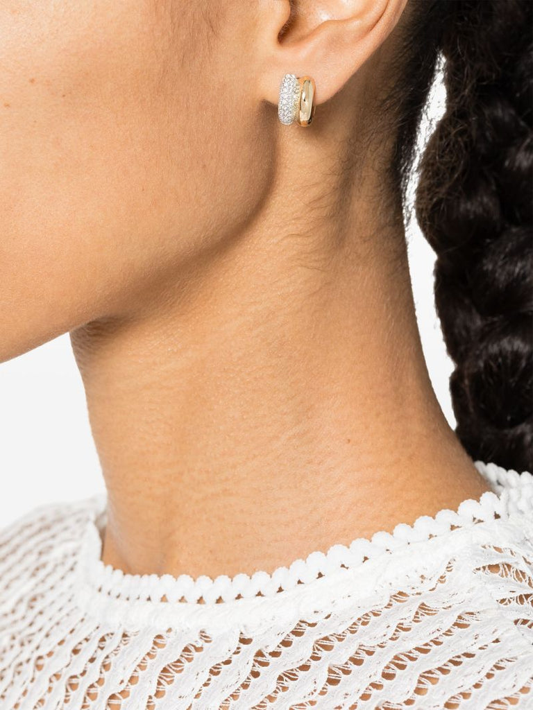 9k Gold Paire De CrÃ_x0083_Â©oles Diamond Earrings