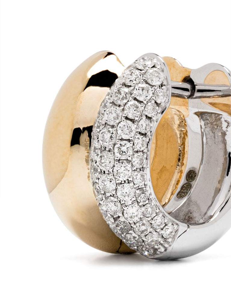 9k Gold Paire De CrÃ_x0083_Â©oles Diamond Earrings