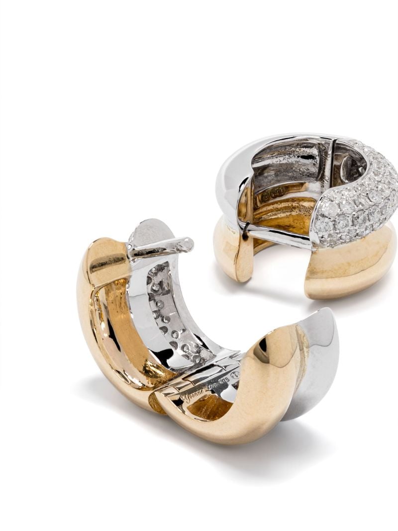 9k Gold Paire De CrÃ_x0083_Â©oles Diamond Earrings