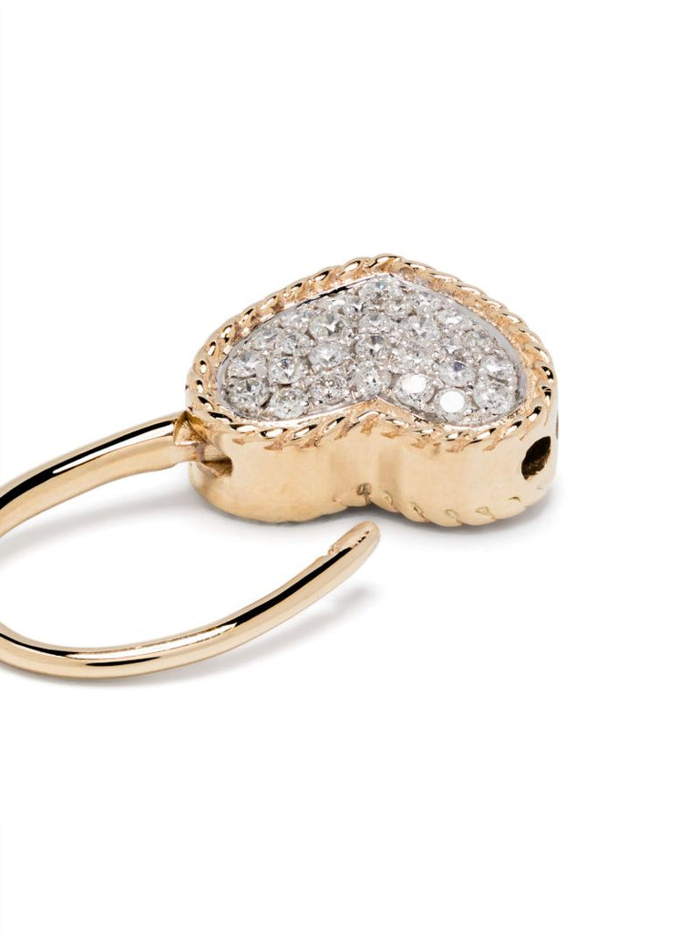 9k Yellow Gold CrÃ_x0083_Â©ole Cadenas CÃ_x0085_â_x0080__x009c_ur Diamant Earring