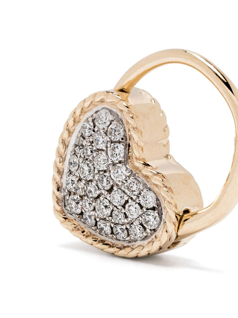 9k Yellow Gold CrÃ_x0083_Â©ole Cadenas CÃ_x0085_â_x0080__x009c_ur Diamant Earring