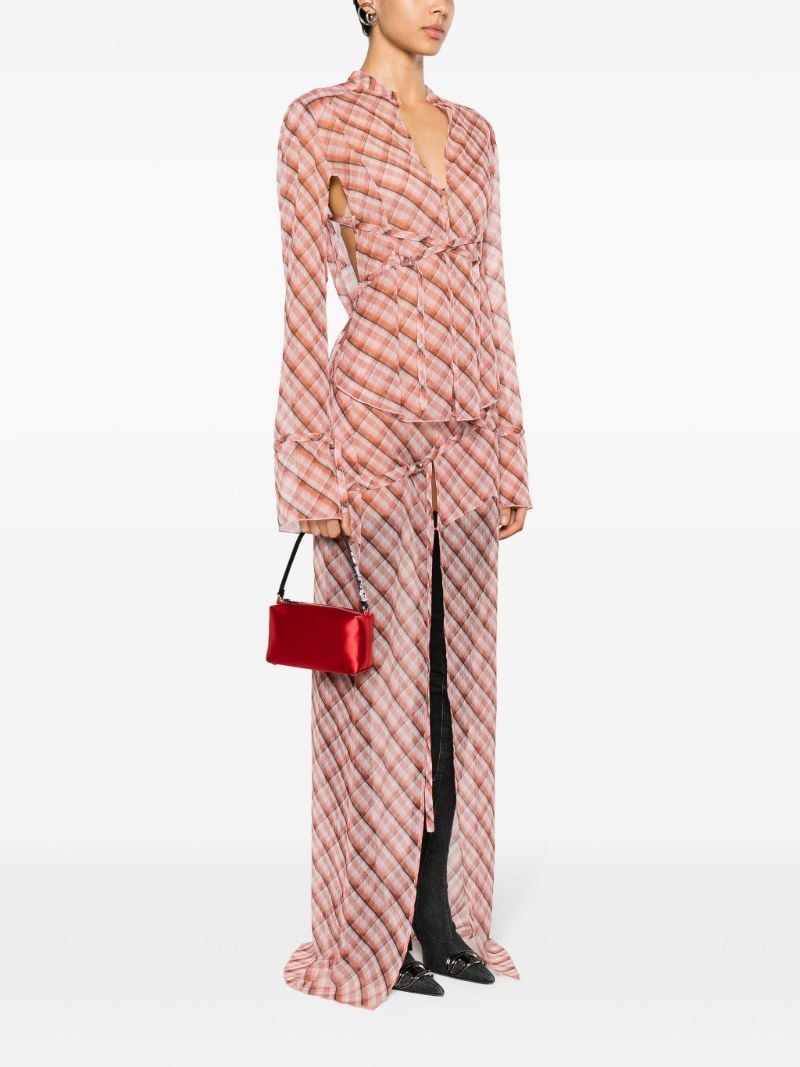 Red Heiress Satin Shoulder Bag
