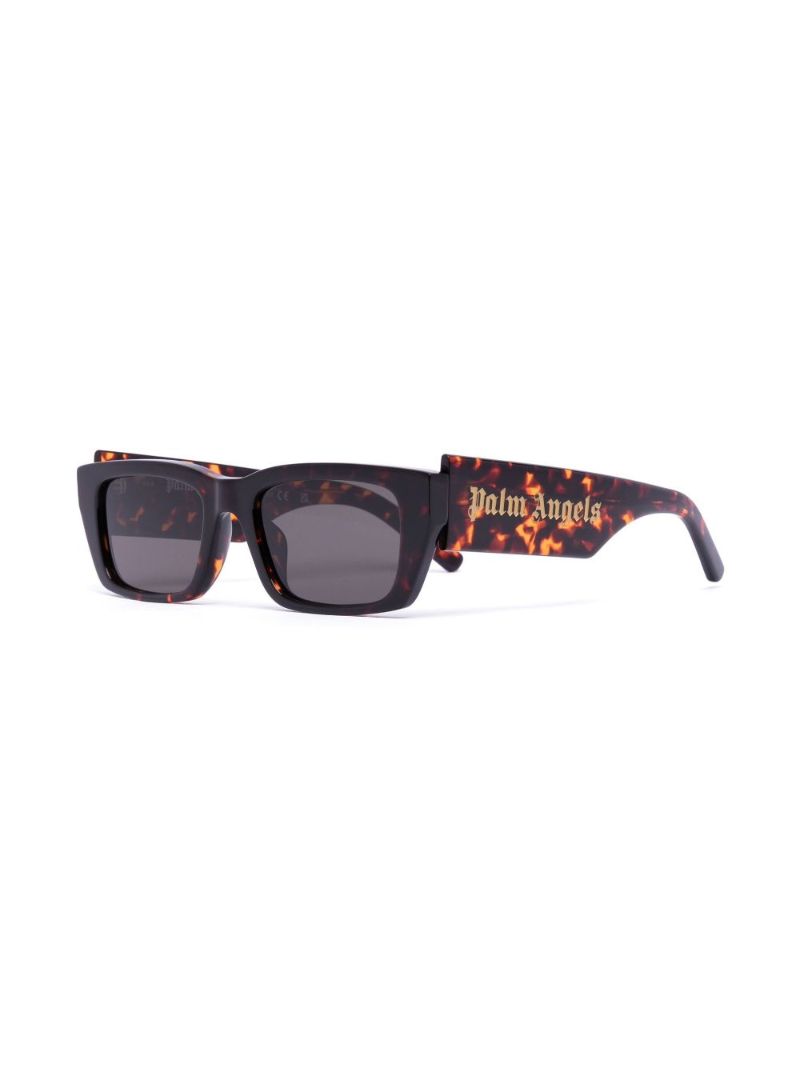 Brown Palm Rectangular-frame Sunglasses