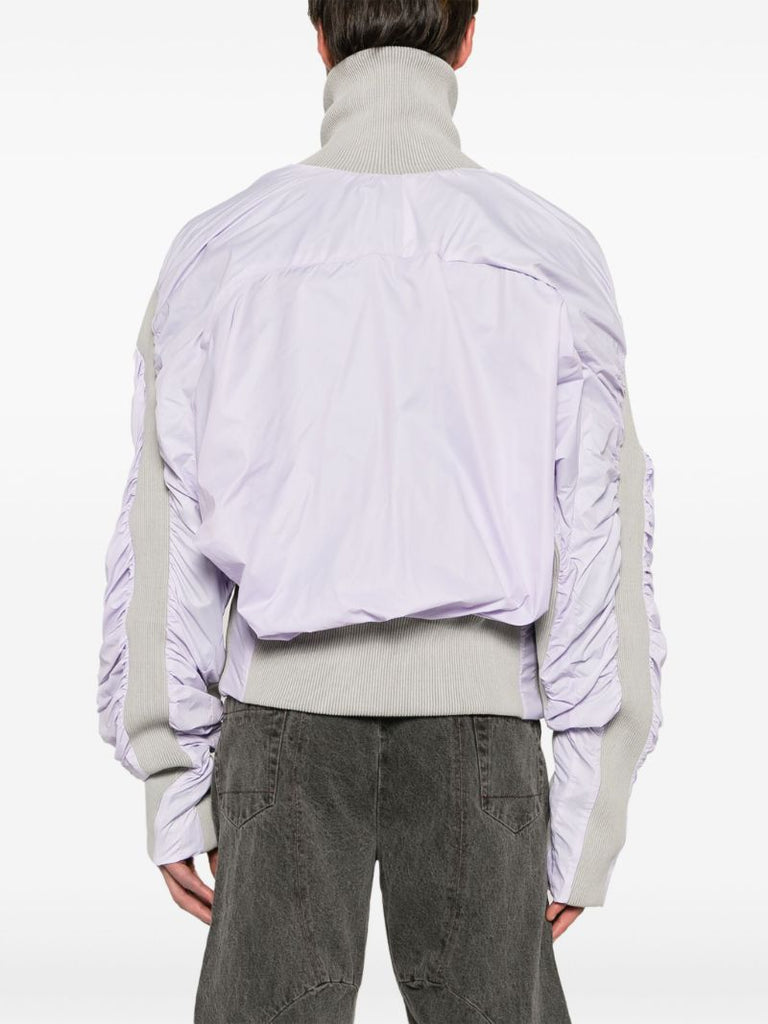 Purple Naias Panelled Bomber Jacket