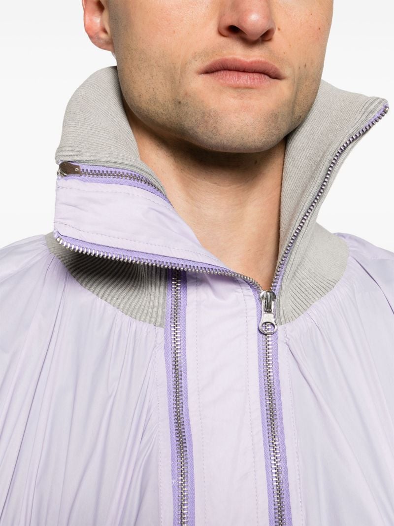 Purple Naias Panelled Bomber Jacket
