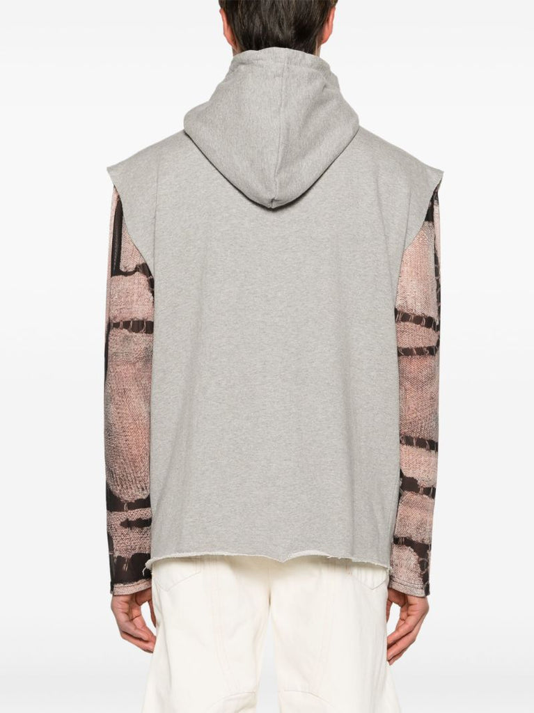 Grey Ewa Hooded Cotton Vest
