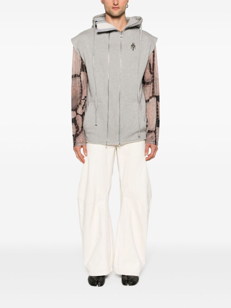 Grey Ewa Hooded Cotton Vest
