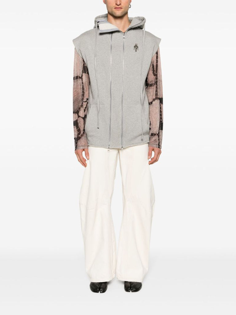 Grey Ewa Hooded Cotton Vest