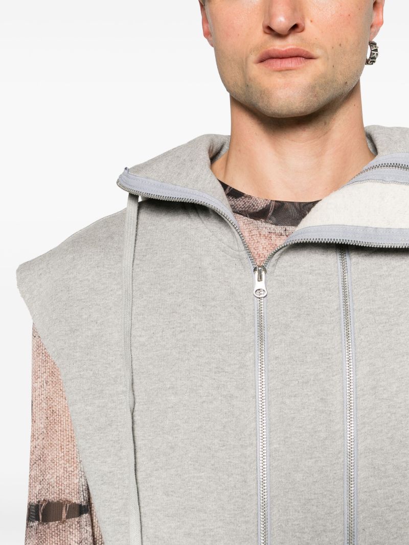 Grey Ewa Hooded Cotton Vest