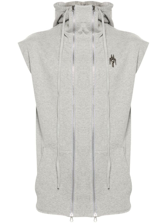Grey Ewa Hooded Cotton Vest