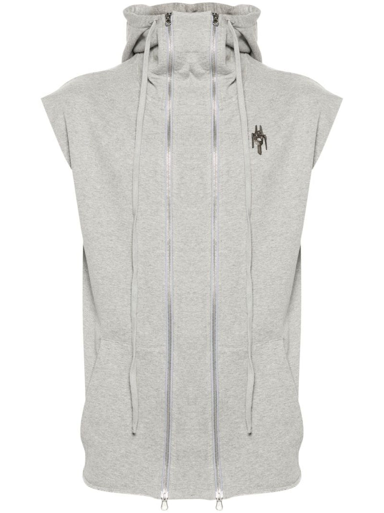 Grey Ewa Hooded Cotton Vest